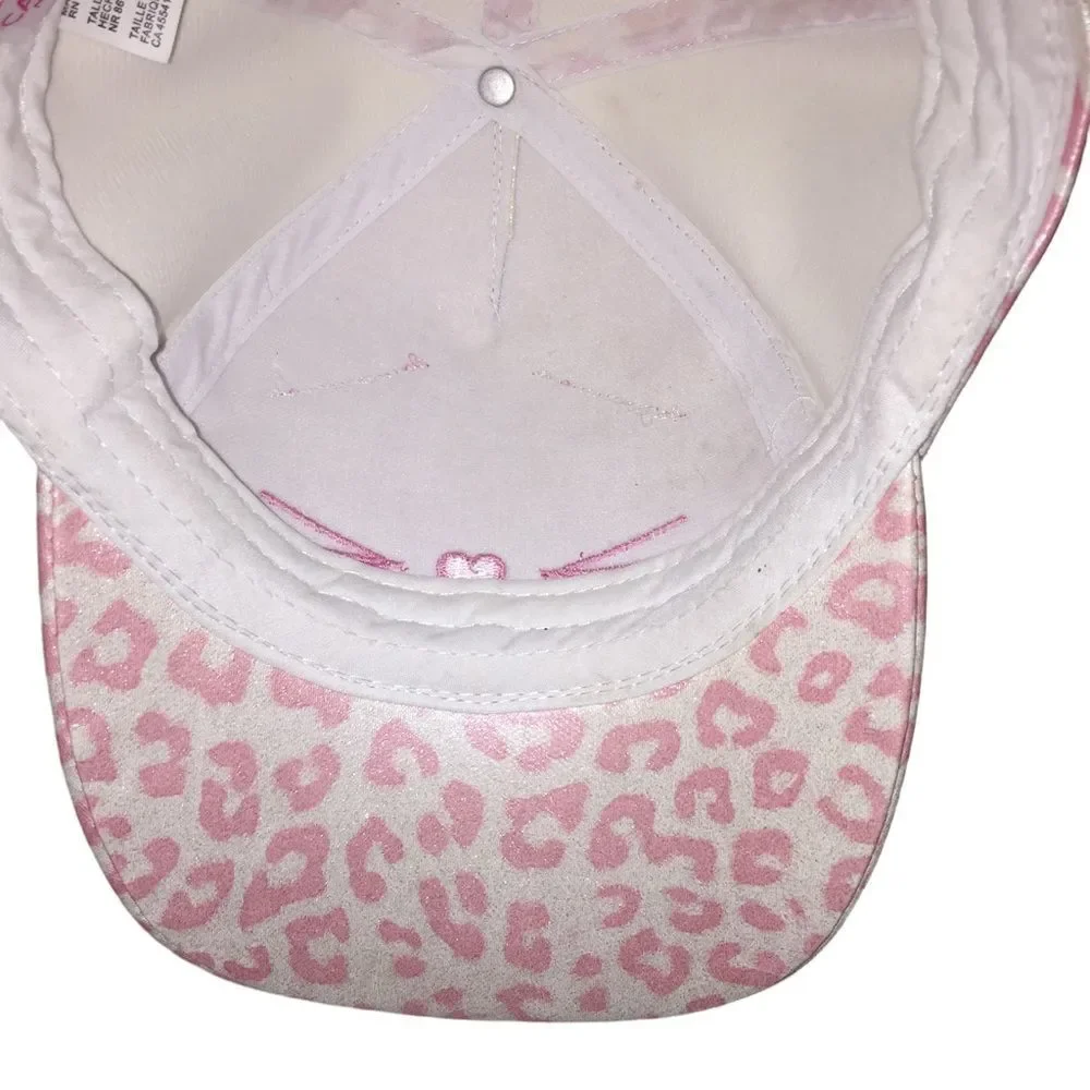 Capelli New York Girl’s Pink Leopard Cat Baseball Hat Cap Kitty